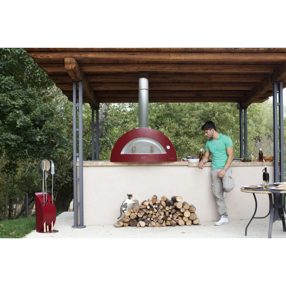 Alfa Forni Allegro Rød Pizzaovn 3 Alfa Forni Allegro Rød Pizzaovn - Billede 3
