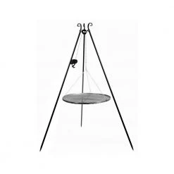 Cook King 180 Cm 3-ben Til Bålsted Med 50 Cm Stål Rist + Winch